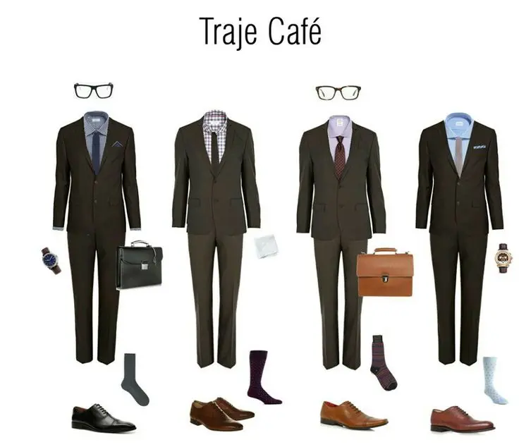 combinar traje cafe con camisa y corbata - Qué color de camisa le queda a un traje café claro