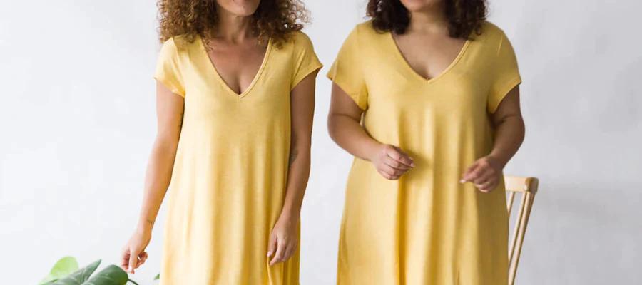 Vestidos de coctel en color amarillo  Vestidos amarillos de noche, Vestidos  amarillos largos, Vestidos de moda para mujer