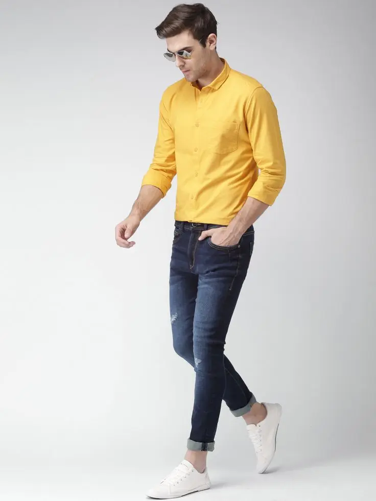 camisa mostaza hombre combinacion - Qué colores combinan con el amarillo mostaza