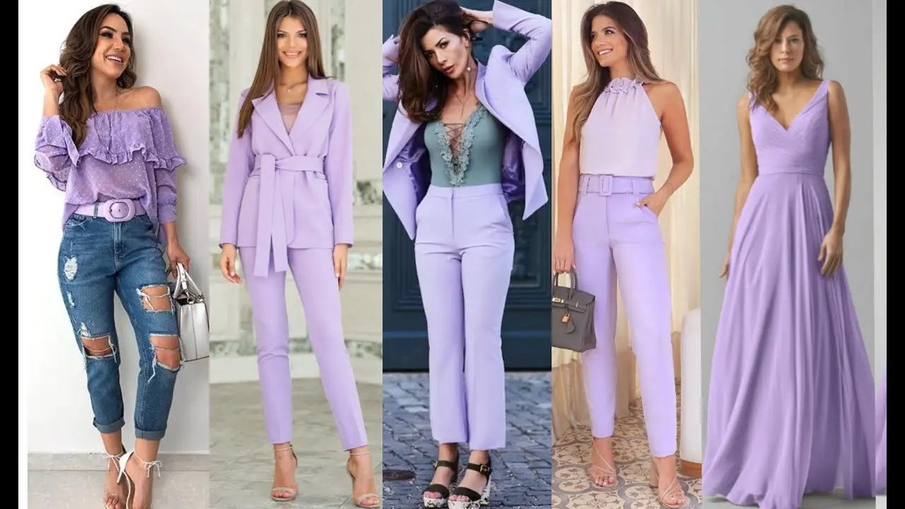 combinacion de color lila en ropa - Qué colores combinan con el color lavanda