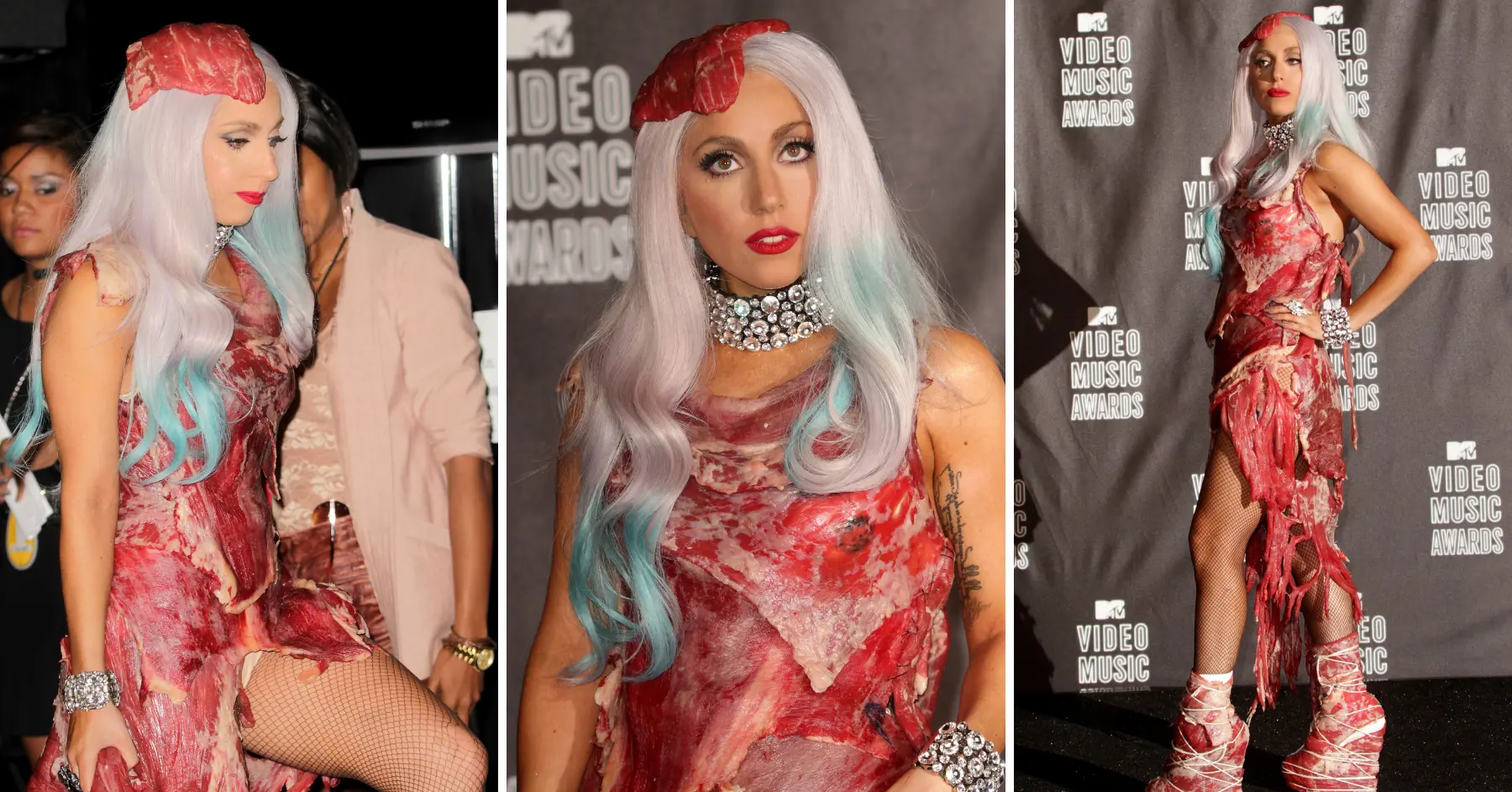 lady gaga premios vestido carne - Qué estilo es Lady Gaga