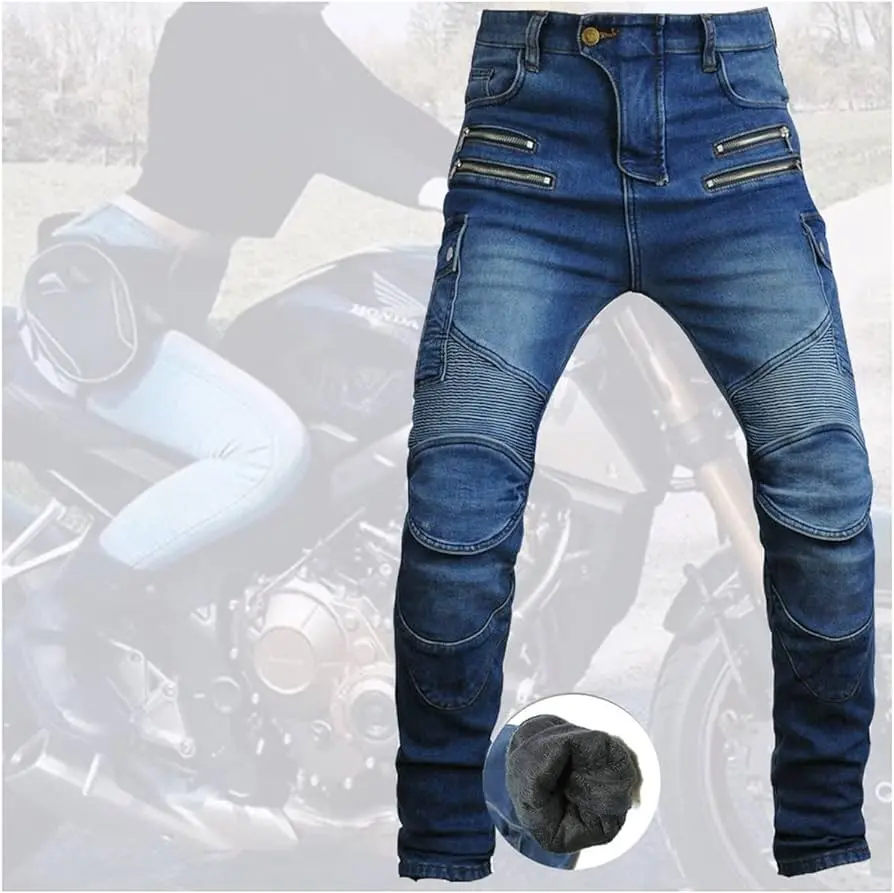 pantalon mezclilla motociclista - Qué ropa usan los motociclistas