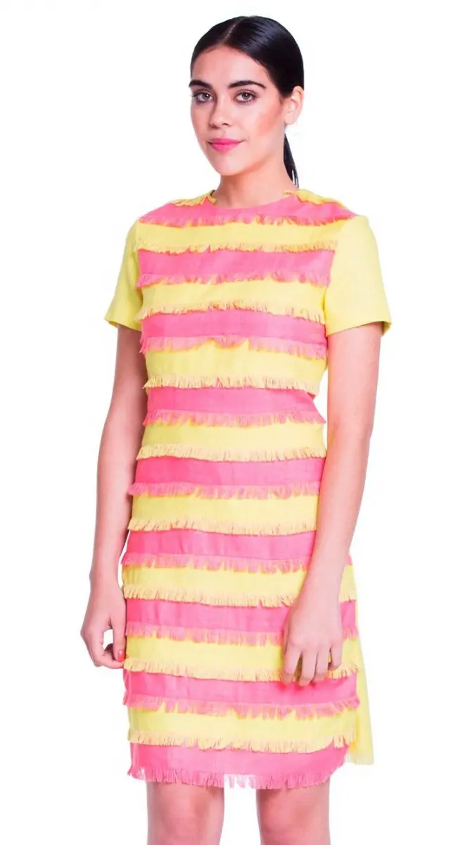 vestido rosa y amarillo - Qué significa el color rosa en un vestido